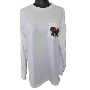 Comfort Colors White Long Sleeve Tee Disney Unisex M